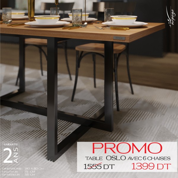 OSLO 282-SN avec 6 chaises