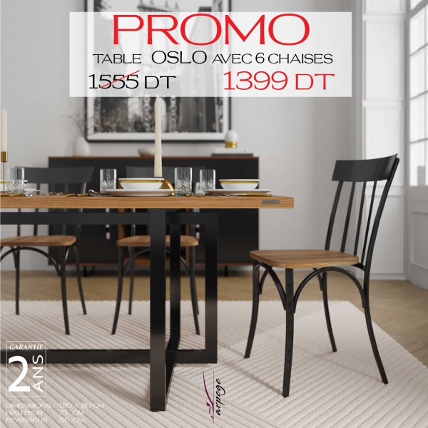 OSLO 282-SN avec 6 chaises