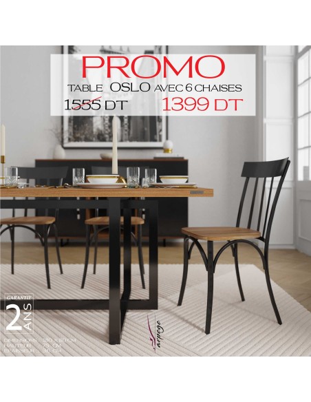 OSLO 282-SN avec 6 chaises