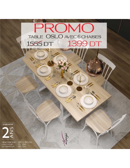 OSLO 310-SB avec 6 chaises