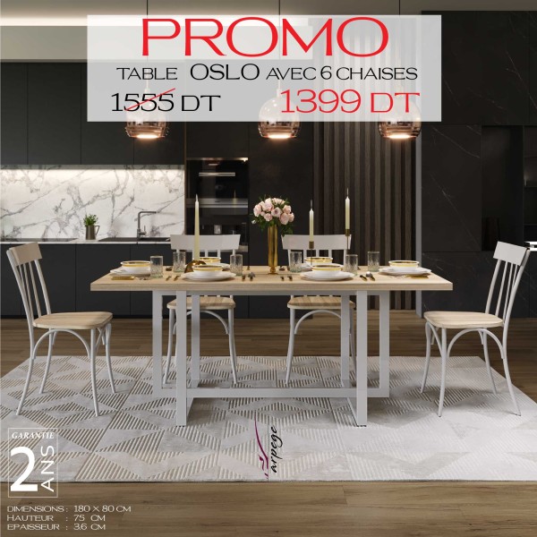 OSLO 310-SB avec 6 chaises