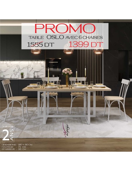 OSLO 310-SB avec 6 chaises