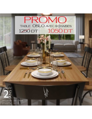 OSLO 282-SN avec 4 chaises