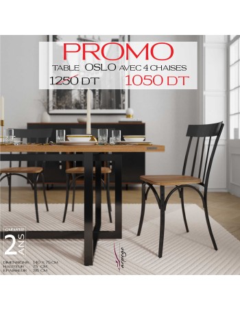 OSLO 282-SN avec 4 chaises 2